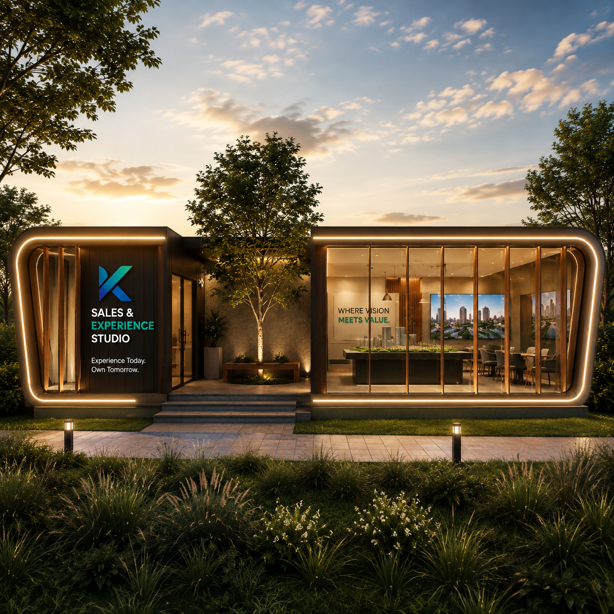 Sales and Experience Studios prefab infrastructure